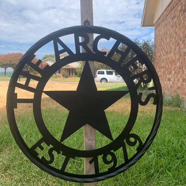 ARCHER STYLE YOUR CUSTOM NAME LASERCUT METAL SIGN WESTERN HOME DECOR HANDMADE ART