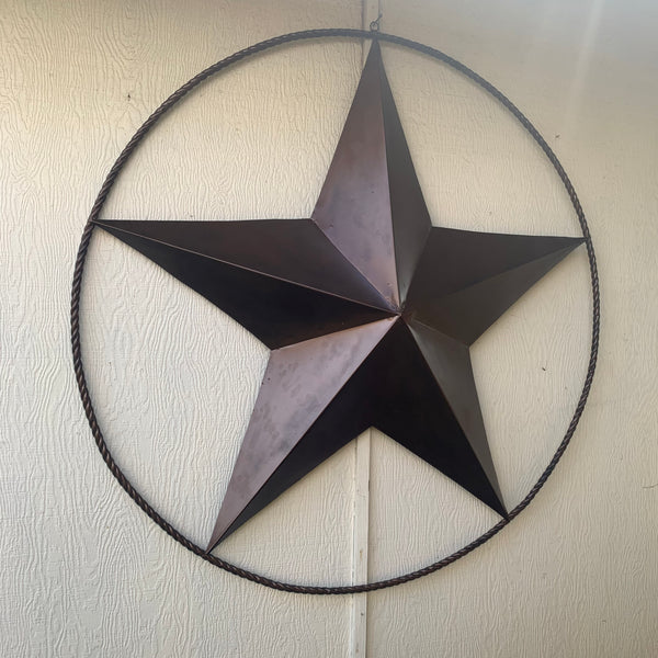 LONE STAR 60" BARN STAR METAL RUSTIC  BRONZE VINTAGE COPPER WALL ART WESTERN HOME DECOR HANDMADE NEW EH10524