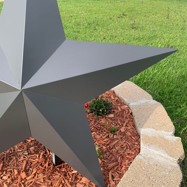 GUN METAL GREY STAR BARN STAR NO RING DAVID STAR 5 POINT WESTERN HOME DECOR HAND PAINTED