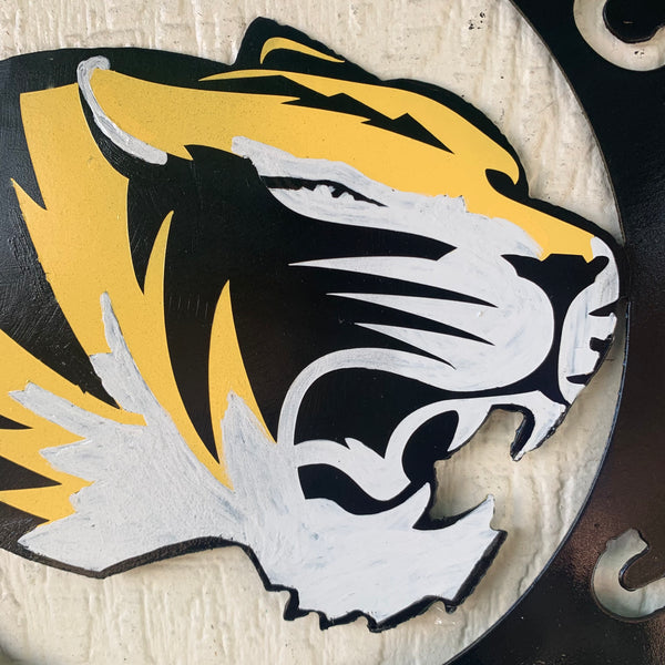 12", 18", 24", 32" MIZZOU TIGERS MISSOURI CUSTOM METAL VINTAGE CRAFT TEAM SIGN HANDMADE