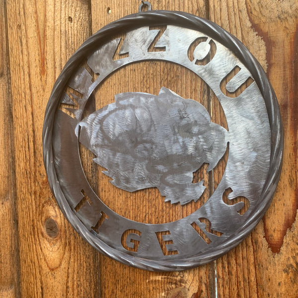 12", 18", 24", 32" MIZZOU TIGERS MISSOURI CUSTOM RAW METAL VINTAGE CRAFT TEAM SIGN HANDMADE