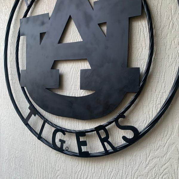 12", 18", 24", 32" AUBURN TIGERS BLACK METAL SIGN VINTAGE TEAM CUSTOM ART