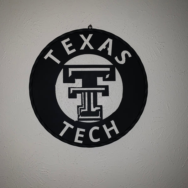 12",18",24",32",36" TEXAS TECH RUSTIC BLACK CUSTOM METAL VINTAGE CRAFT TEAM SIGN HANDMADE TO ORDER