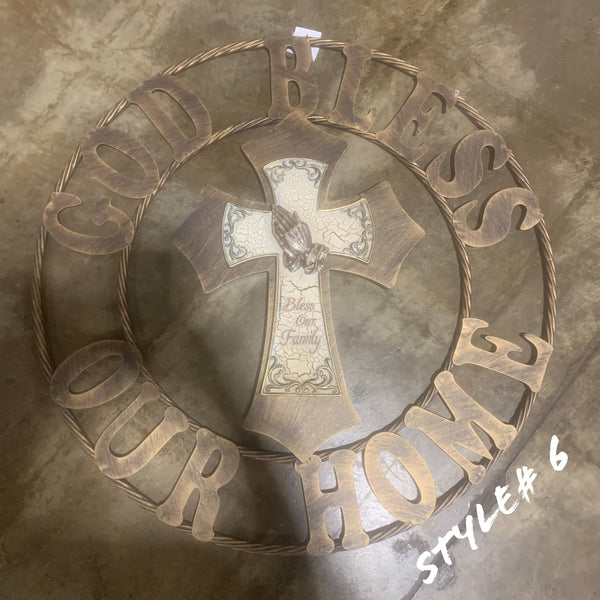 CUSTOM CROSS WALL ART WESTERN HOME DECOR HANDMADE NEW