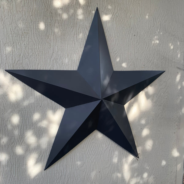 GUN METAL GREY STAR BARN STAR NO RING DAVID STAR 5 POINT WESTERN HOME DECOR HAND PAINTED