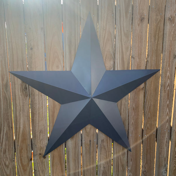 GUN METAL GREY STAR BARN STAR NO RING DAVID STAR 5 POINT WESTERN HOME DECOR HAND PAINTED