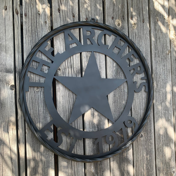 ARCHER STYLE YOUR CUSTOM NAME LASERCUT METAL SIGN WESTERN HOME DECOR HANDMADE ART