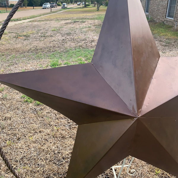 LONE STAR 60" BARN STAR METAL RUSTIC  BRONZE VINTAGE COPPER WALL ART WESTERN HOME DECOR HANDMADE NEW EH10524