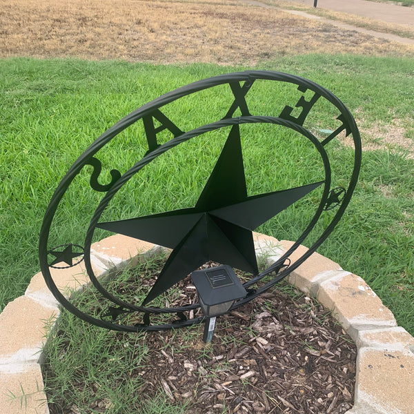 TEXAS 2022 STYLE CUSTOM NAME BARN STAR METAL LONESTAR 3d TWISTED BLACK ROPE RING WESTERN HOME DECOR   HANDMADE 24",32",36"