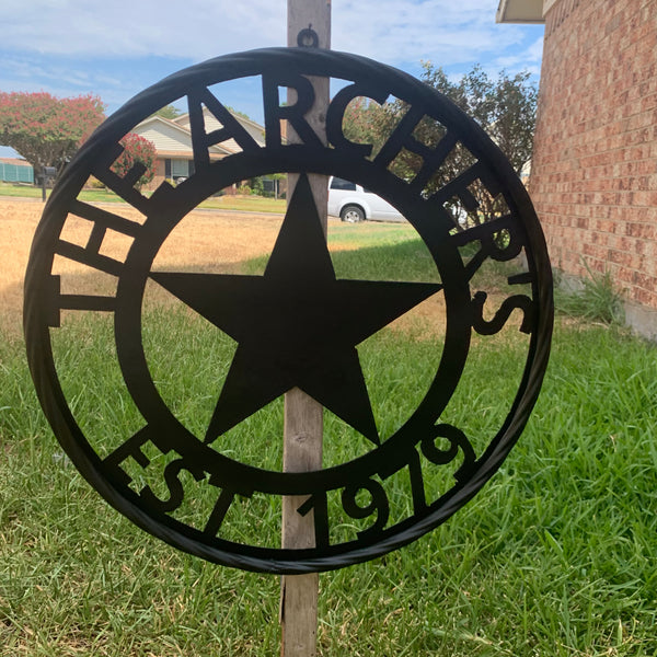 ARCHER STYLE YOUR CUSTOM NAME LASERCUT METAL SIGN WESTERN HOME DECOR HANDMADE ART