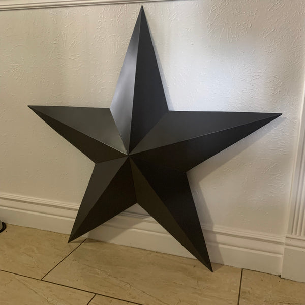 GUN METAL GREY STAR BARN STAR NO RING DAVID STAR 5 POINT WESTERN HOME DECOR HAND PAINTED