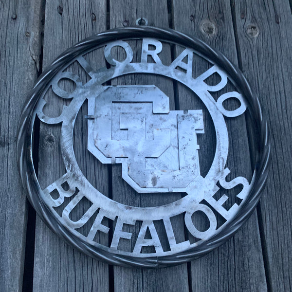 COLORADO BUFFALOES CUSTOM RAW METAL VINTAGE CRAFT SIGN TEAM ART WESTERN HOME DECOR HANDMADE