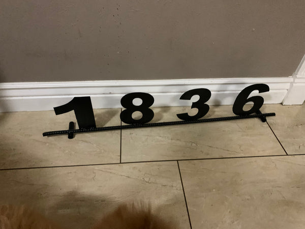 7"H X 36" LONG YOUR CUSTOM NUMBER METAL BARN METAL SIGN WESTERN HOME DECOR