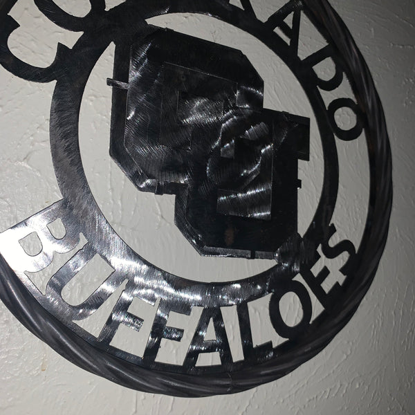 COLORADO BUFFALOES CUSTOM RAW METAL VINTAGE CRAFT SIGN TEAM ART WESTERN HOME DECOR HANDMADE