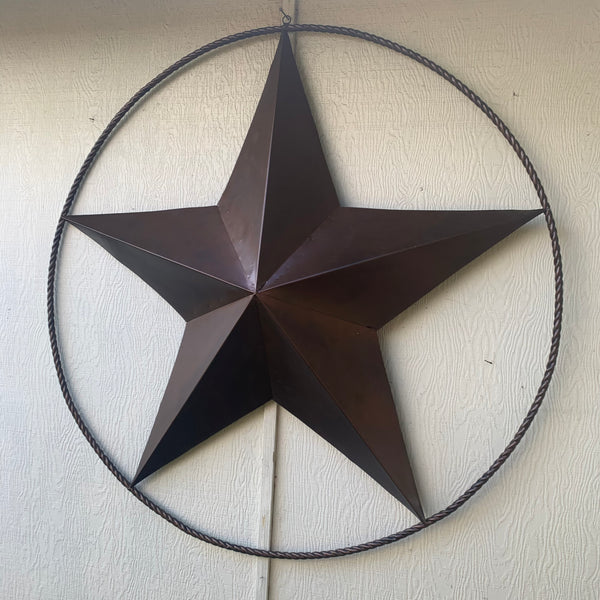 LONE STAR 60" BARN STAR METAL RUSTIC  BRONZE VINTAGE COPPER WALL ART WESTERN HOME DECOR HANDMADE NEW EH10524