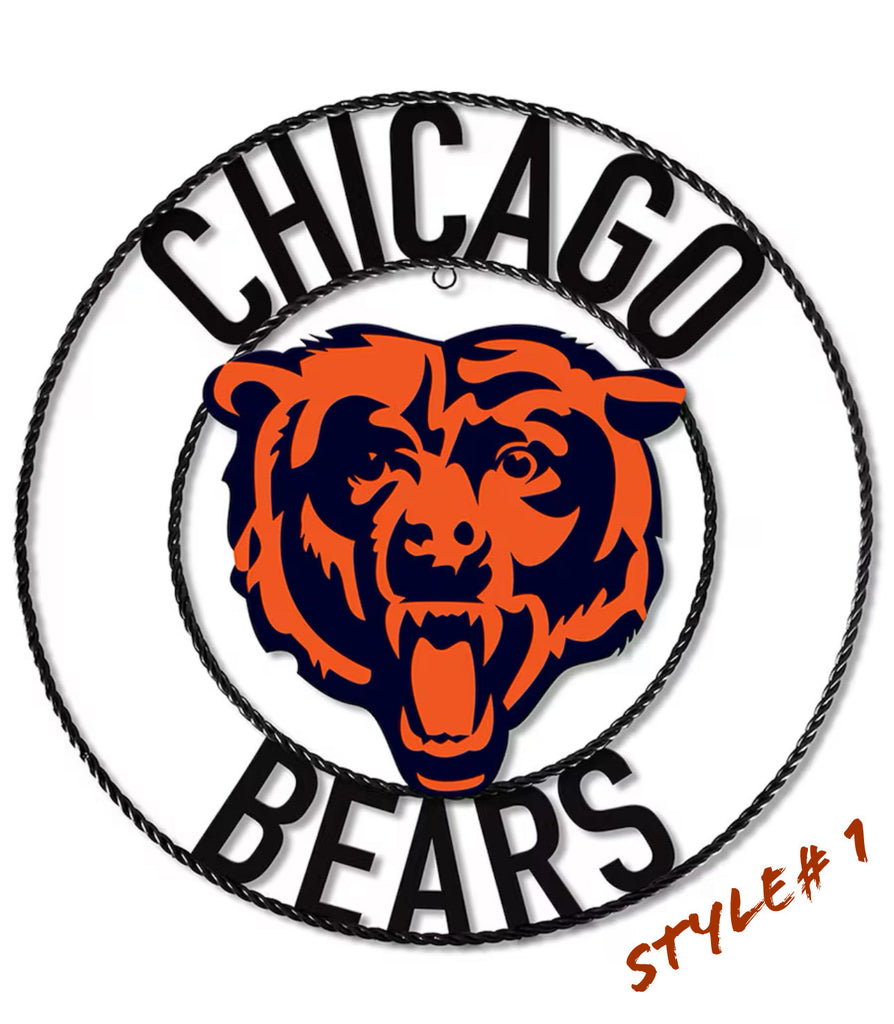 CHICAGO BEARS CUSTOM METAL VINTAGE CRAFT SIGN TEAM HANDMADE STYLE# 1