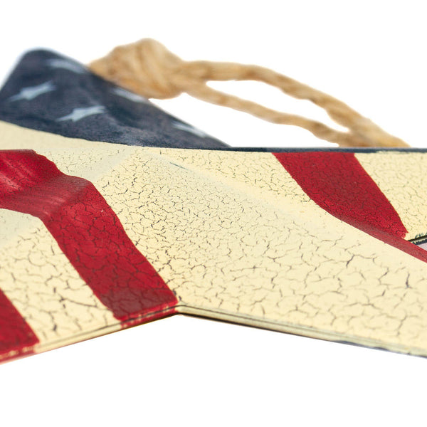 6" PRIMITIVE AMERICANA 3D BARN STAR METAL PATRIOTIC WALL ART WESTERN HOME DECOR NEW #EH12187