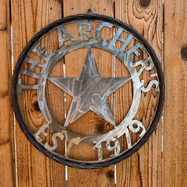 ARCHER STYLE YOUR CUSTOM NAME LASERCUT METAL SIGN WESTERN HOME DECOR HANDMADE ART