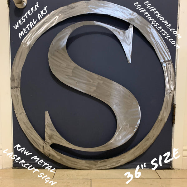 CUSTOM NAME LASERCUT SIGN RAW METAL VINTAGE CRAFT SIGN WESTERN HOME DECOR HANDMADE NEW 24",32",36"