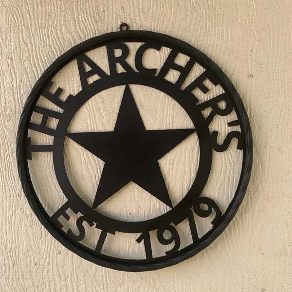 ARCHER STYLE YOUR CUSTOM NAME LASERCUT METAL SIGN WESTERN HOME DECOR HANDMADE ART