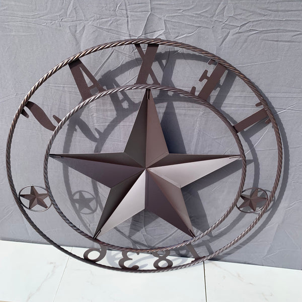 1836 TEXAS FLAG STAR RED WHITE BLUE TWISTED BRONZE RING WESTERN HOME DECOR HANDMADE NEW