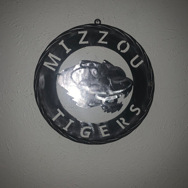 12", 18", 24", 32" MIZZOU TIGERS MISSOURI CUSTOM RAW METAL VINTAGE CRAFT TEAM SIGN HANDMADE