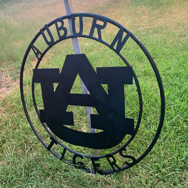 12", 18", 24", 32" AUBURN TIGERS BLACK METAL SIGN VINTAGE TEAM CUSTOM ART