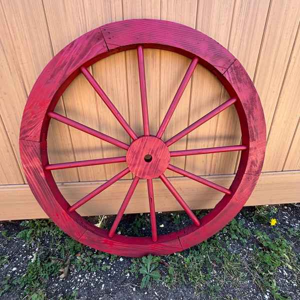 RED WAGON WHEEL BARN WOOD WESTERN HOME DECOR RUSTIC NEW 16",24",30",36",40"