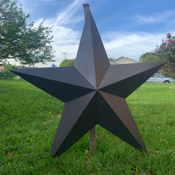 GUN METAL GREY STAR BARN STAR NO RING DAVID STAR 5 POINT WESTERN HOME DECOR HAND PAINTED