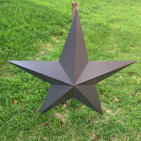 GUN METAL GREY STAR BARN STAR NO RING DAVID STAR 5 POINT WESTERN HOME DECOR HAND PAINTED