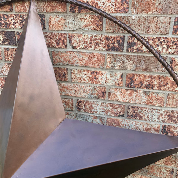 LONE STAR 60" BARN STAR METAL RUSTIC  BRONZE VINTAGE COPPER WALL ART WESTERN HOME DECOR HANDMADE NEW EH10524