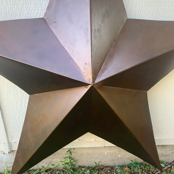 LONE STAR 60" BARN STAR METAL RUSTIC  BRONZE VINTAGE COPPER WALL ART WESTERN HOME DECOR HANDMADE NEW EH10524