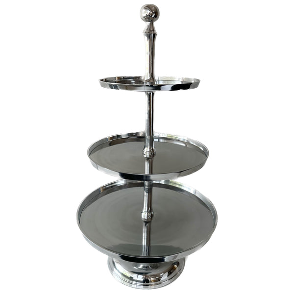 #IH_71450  POLISHED 3-TIER ROUND DESSERT STAND WESTERN HOME DECOR HANDMADE BRAND NEW