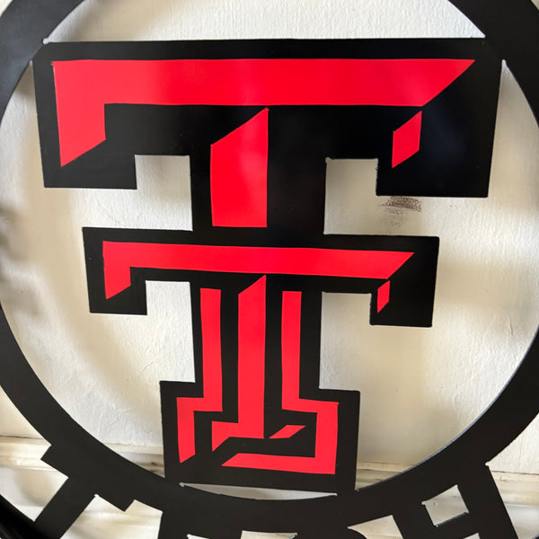 TEXAS TECH CUSTOM METAL VINTAGE SIGN WESTERN HOME DECOR HANDMADE