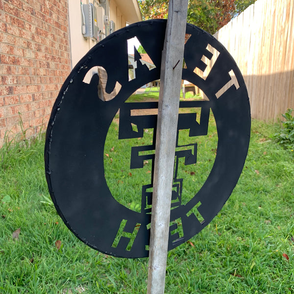 12",18",24",32",36" TEXAS TECH RUSTIC BLACK CUSTOM METAL VINTAGE CRAFT TEAM SIGN HANDMADE TO ORDER