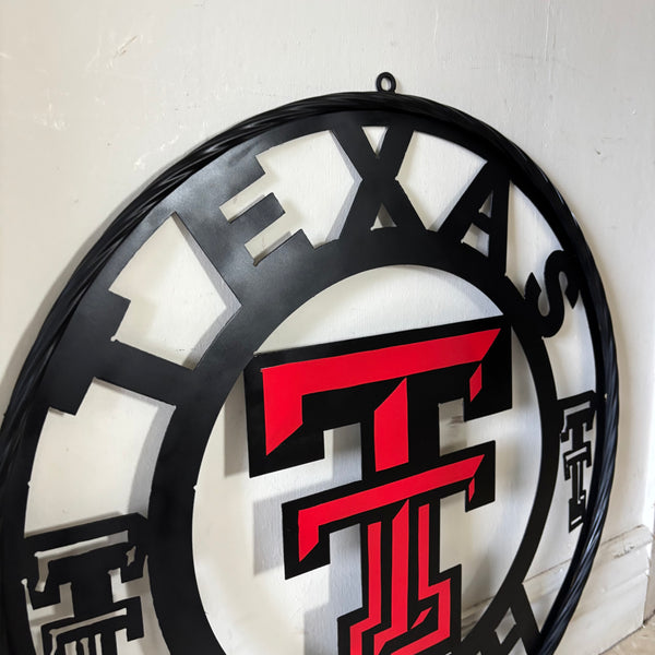 TEXAS TECH CUSTOM METAL VINTAGE SIGN WESTERN HOME DECOR HANDMADE