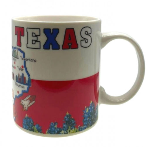 #SI7399-4 TEXAS BLUE BONNET COFFEE MUG WESTERN HOME DECOR BRAND NEW -- FREE SHIPPING