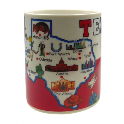 #SI7399-4 TEXAS BLUE BONNET COFFEE MUG WESTERN HOME DECOR BRAND NEW -- FREE SHIPPING