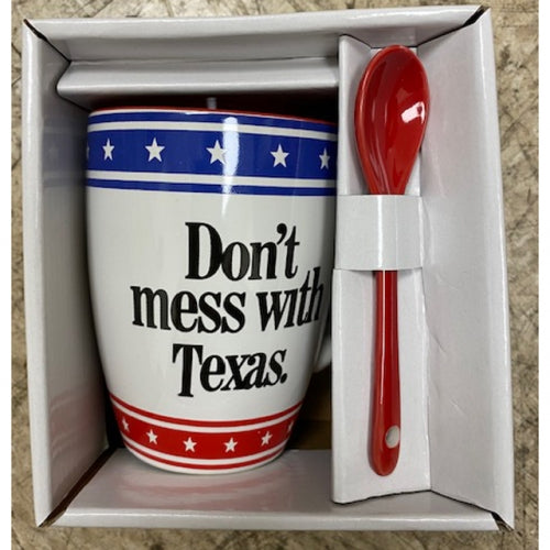 #SI7399-5 TEXAS SPOON & COFFEE MUG WESTERN HOME DECOR BRAND NEW -- FREE SHIPPING