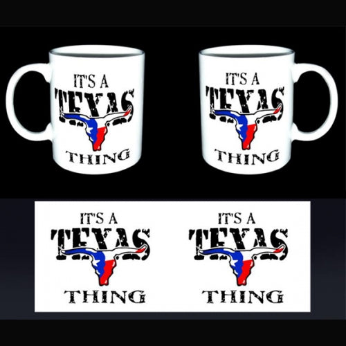 #SI739902 IT'S TEXAS THING COFFEE MUG WESTERN HOME DECOR BRAND NEW -- FREE SHIPPING