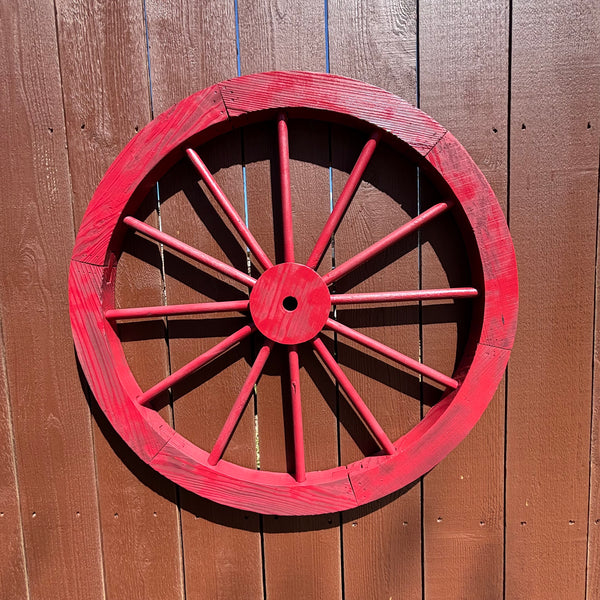 RED WAGON WHEEL BARN WOOD WESTERN HOME DECOR RUSTIC NEW 16",24",30",36",40"