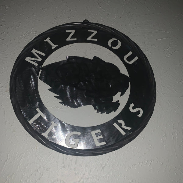 12", 18", 24", 32" MIZZOU TIGERS MISSOURI CUSTOM RAW METAL VINTAGE CRAFT TEAM SIGN HANDMADE