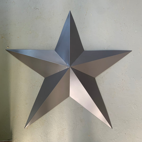 GUN METAL GREY STAR BARN STAR NO RING DAVID STAR 5 POINT WESTERN HOME DECOR HAND PAINTED