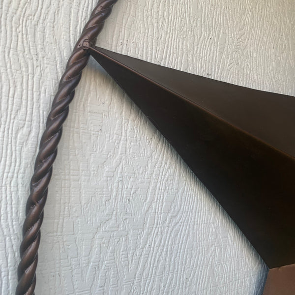 LONE STAR 60" BARN STAR METAL RUSTIC  BRONZE VINTAGE COPPER WALL ART WESTERN HOME DECOR HANDMADE NEW EH10524
