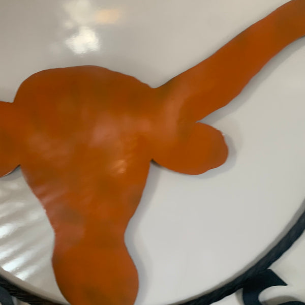 HOOKEM HORNS WITH LONE STAR TEXAS LONGHORNS HOOK EM METAL CUSTOM VINTAGE CRAFT WALL ART TEAM SIGN HANDMADE