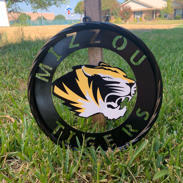 12", 18", 24", 32" MIZZOU TIGERS MISSOURI CUSTOM METAL VINTAGE CRAFT TEAM SIGN HANDMADE