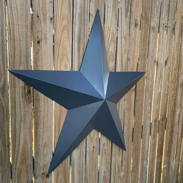 GUN METAL GREY STAR BARN STAR NO RING DAVID STAR 5 POINT WESTERN HOME DECOR HAND PAINTED