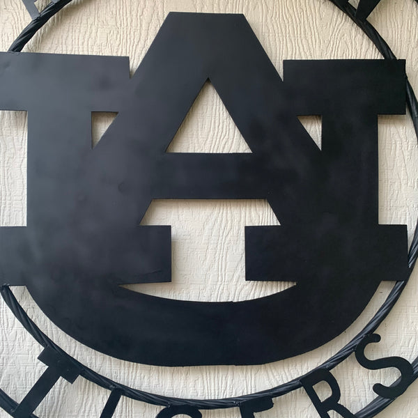 12", 18", 24", 32" AUBURN TIGERS BLACK METAL SIGN VINTAGE TEAM CUSTOM ART