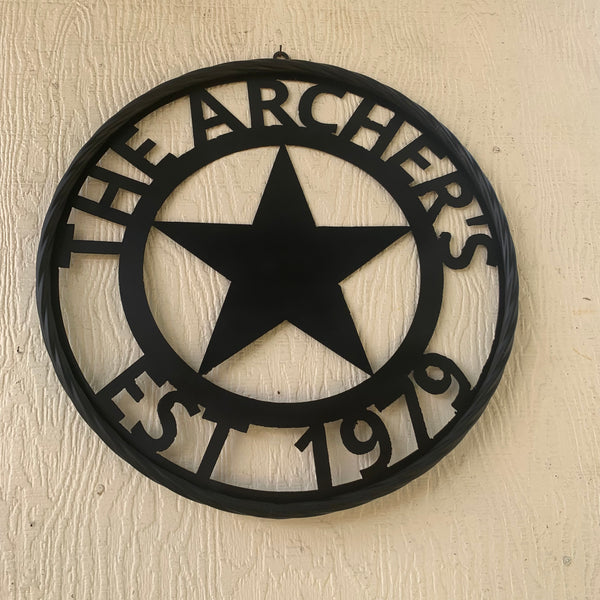 ARCHER STYLE YOUR CUSTOM NAME LASERCUT METAL SIGN WESTERN HOME DECOR HANDMADE ART