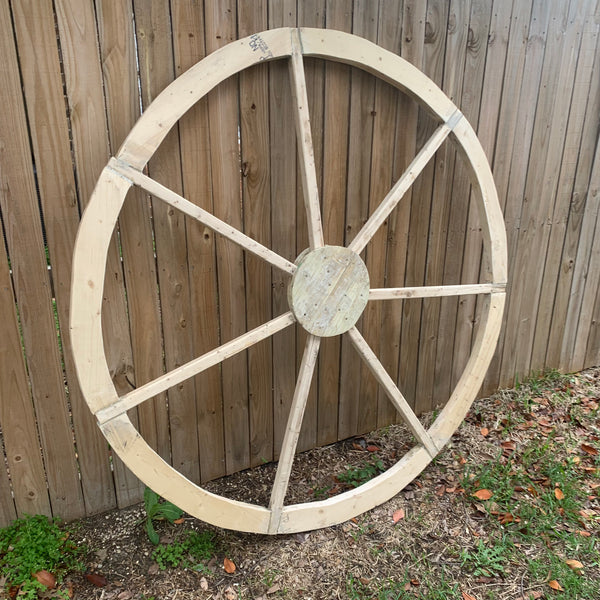 40",60" WAGON WHEEL NATURAL STAIN BARN WOOD WESTERN HOME DECOR RUSTIC HANDMADE NEW